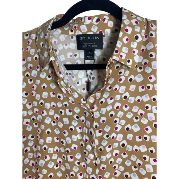 St John Exclusively for Nordstrom Silk Blend Dolman Batwing Blouse sz S NWT - Picture 4 of 13